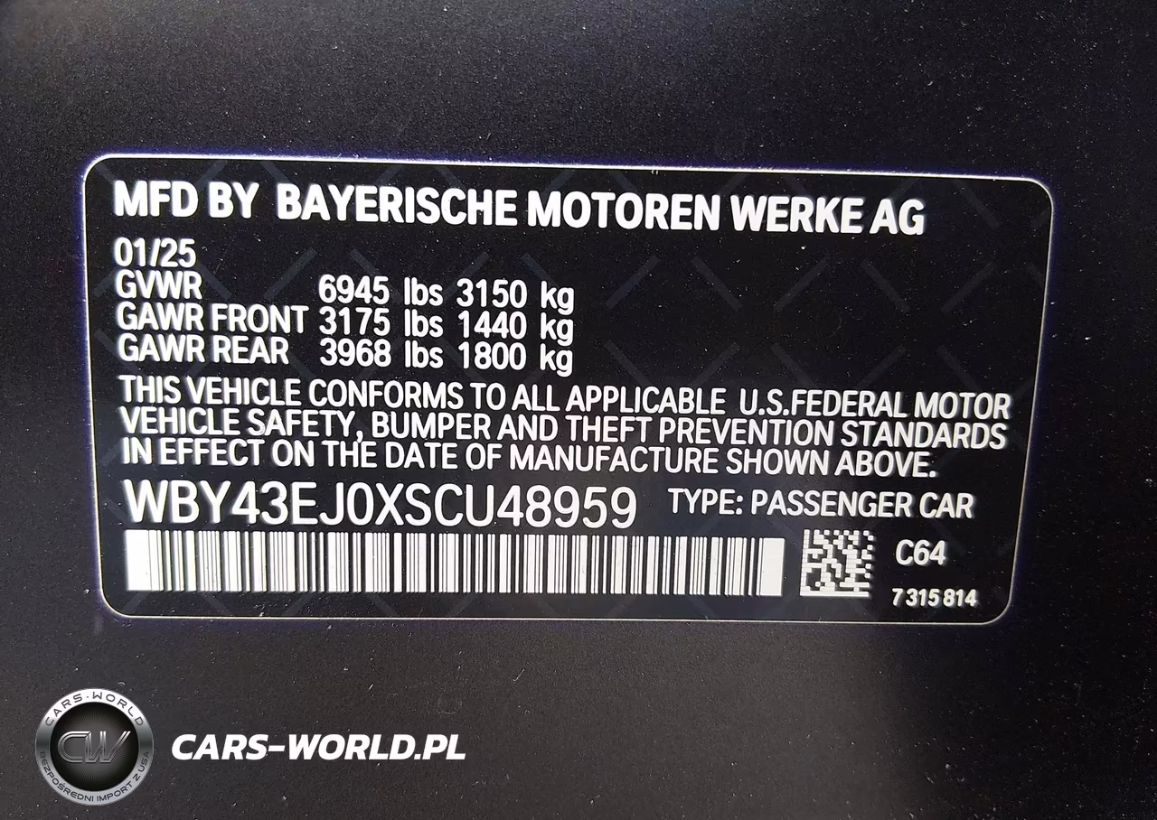 2025 BMW I7 Edrive50 VIN:WBY43EJ0XSCU48959 - 9
