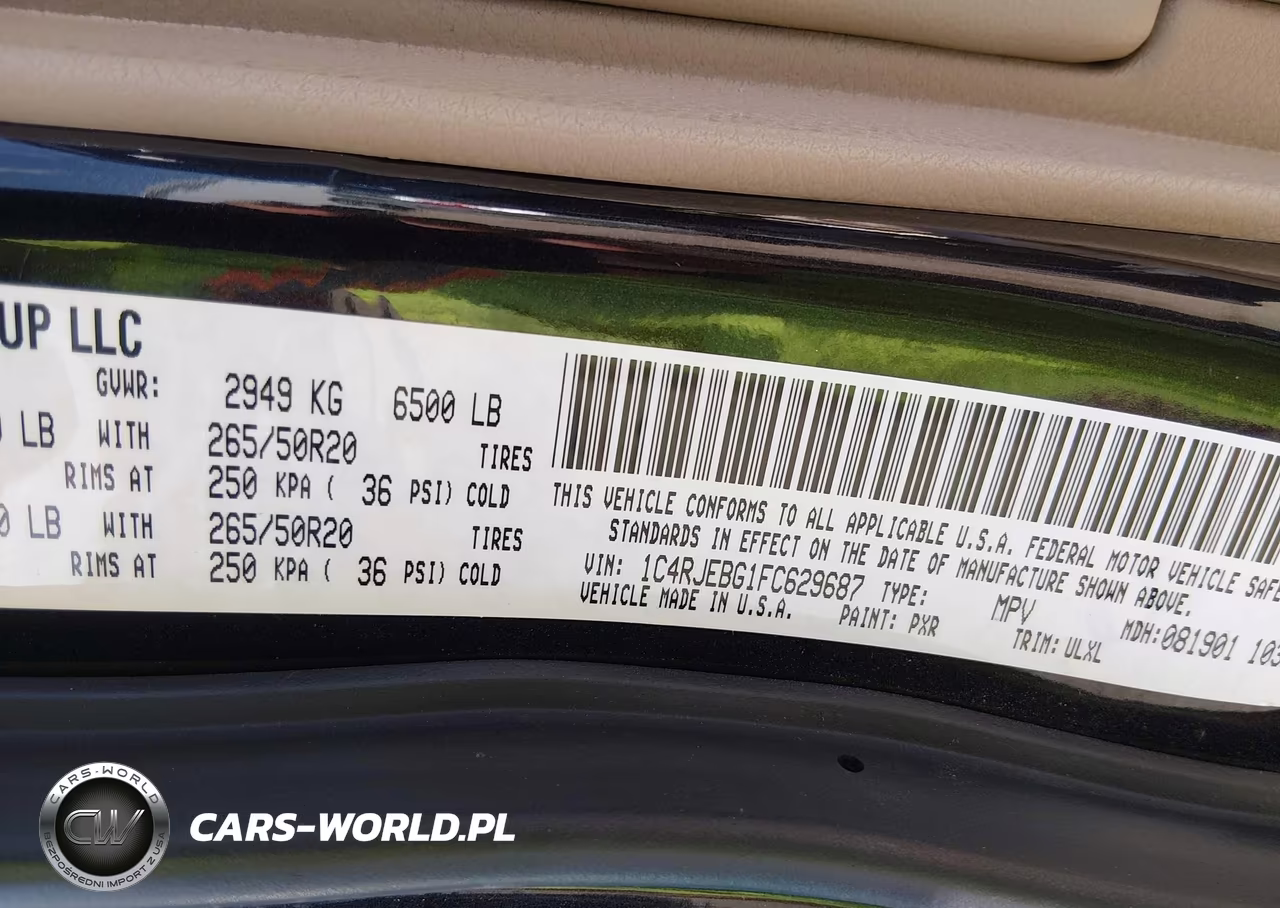 2015 Jeep Grand Cherokee Limited VIN:1C4RJEBG1FC629687 - 9