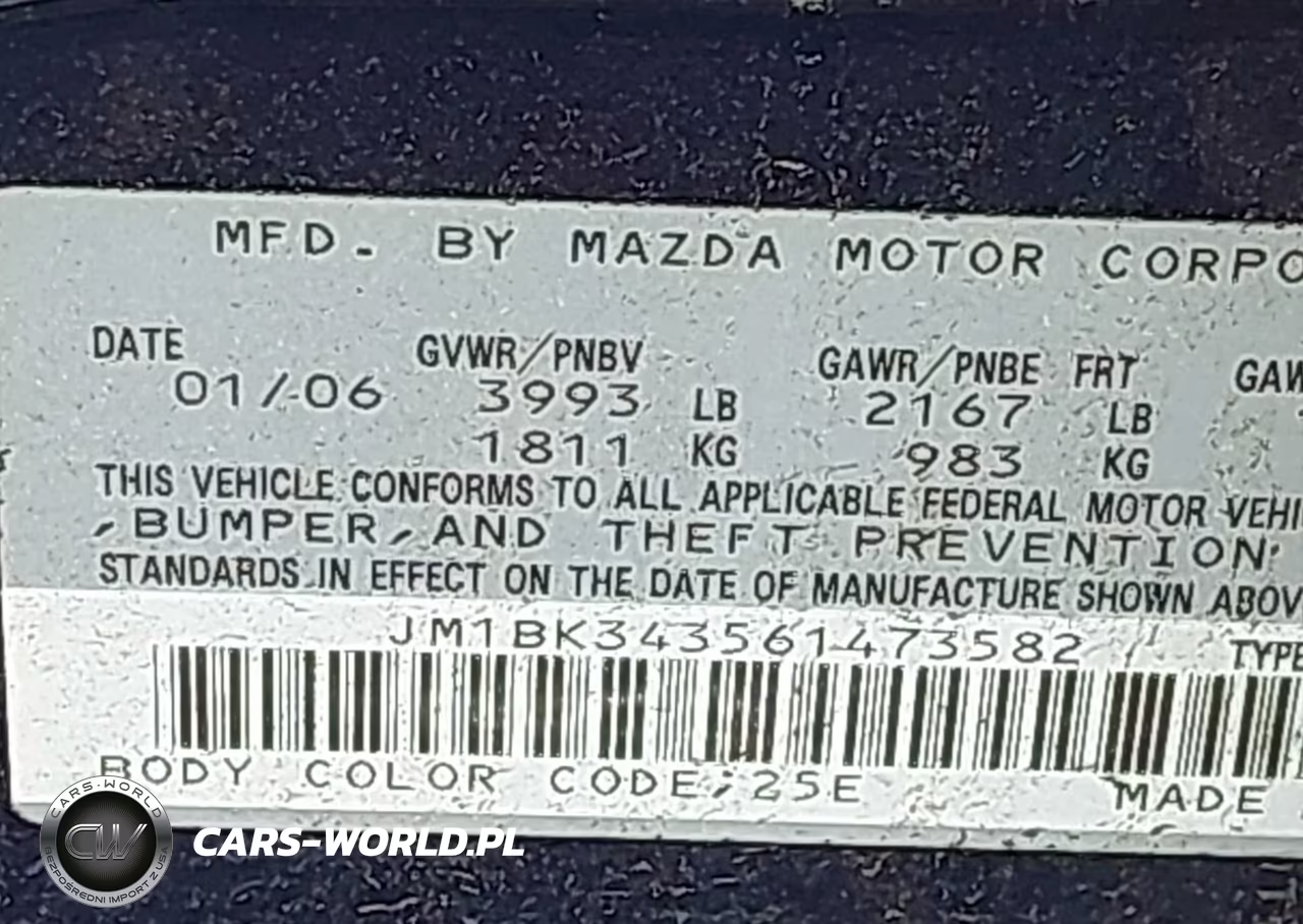 2006 Mazda Mazda3 S Touring VIN:JM1BK343561473582 - 9