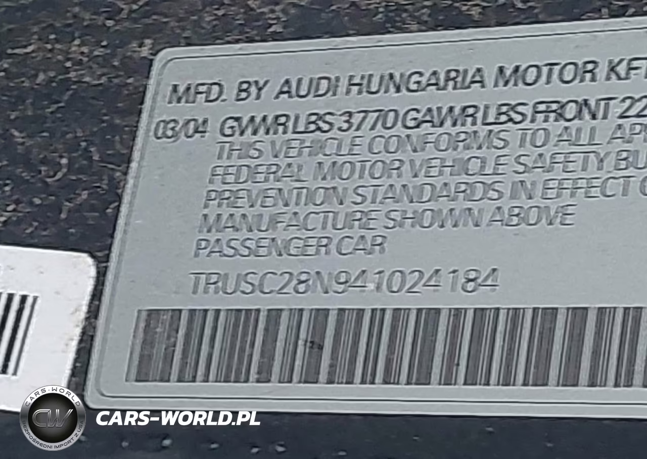 2004 Audi Tt 1.8L VIN:TRUSC28N941024184 - 9