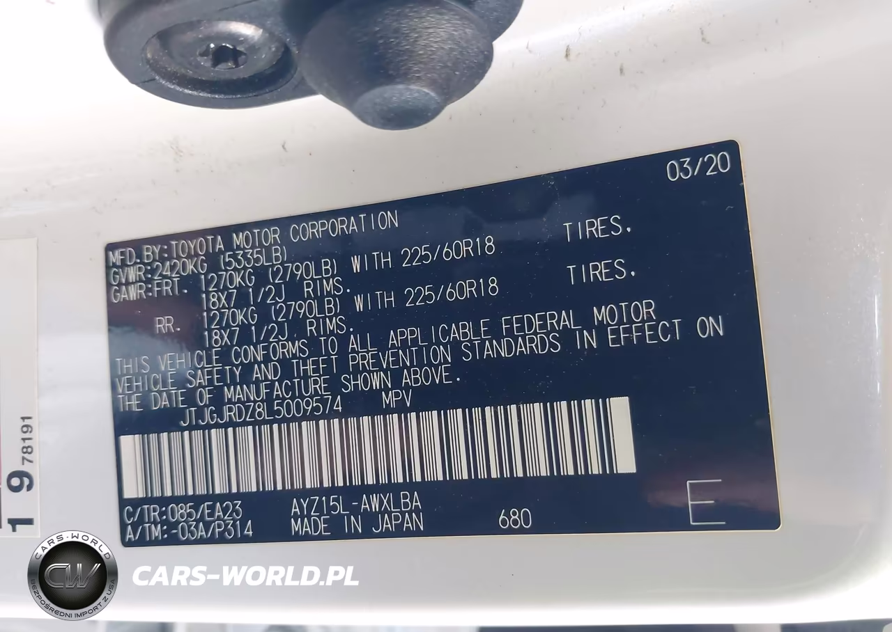 2020 Lexus Nx 300H VIN:JTJGJRDZ8L5009574 - 9