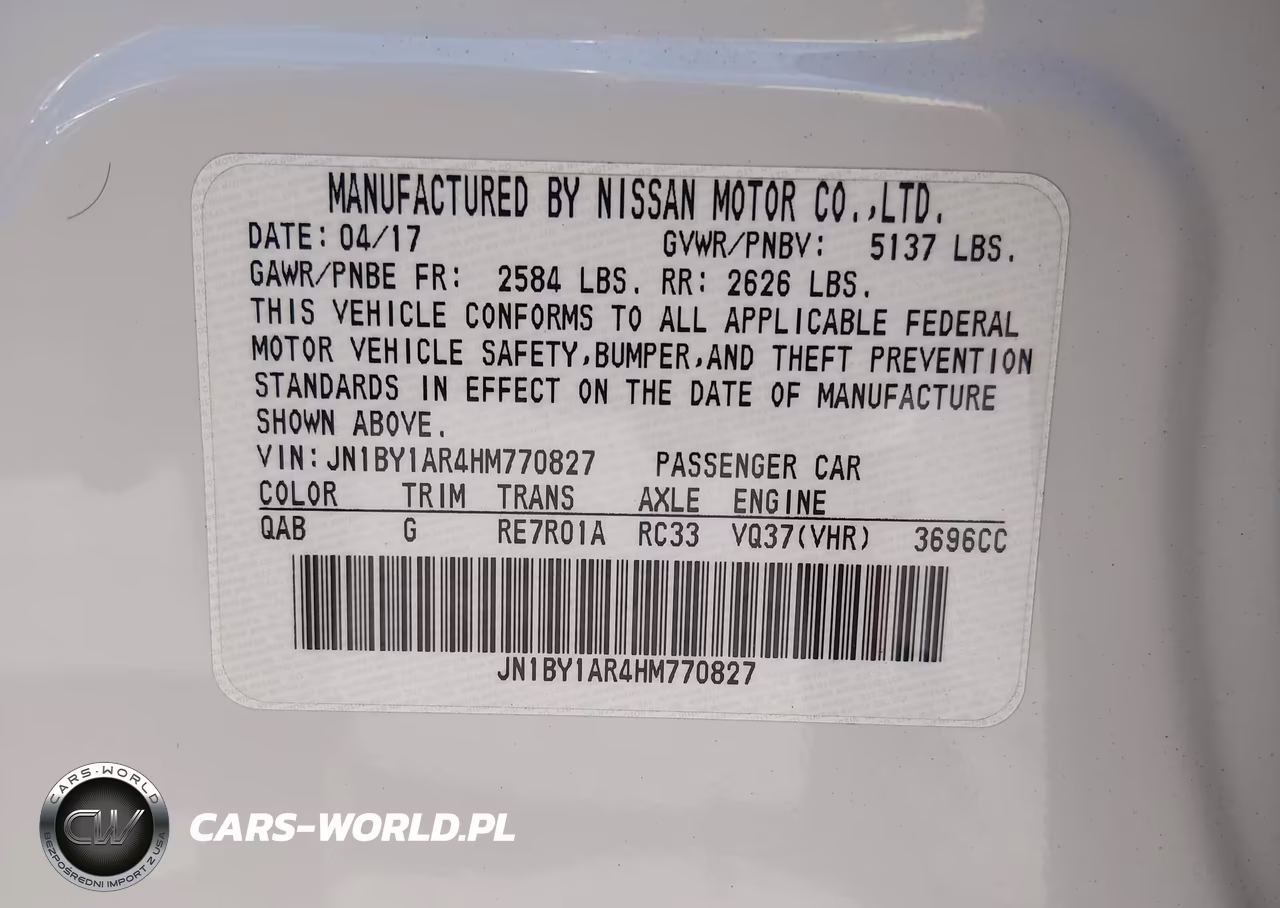 2017 Infiniti Q70 3.7X VIN:JN1BY1AR4HM770827 - 9