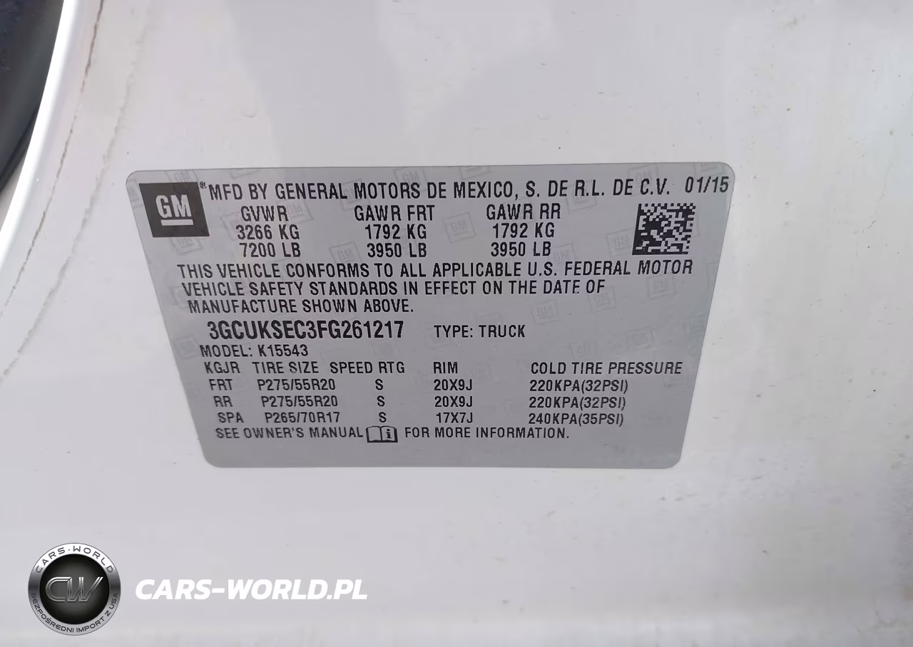 2015 Chevrolet Silverado 1500 Ltz VIN:3GCUKSEC3FG261217 - 9