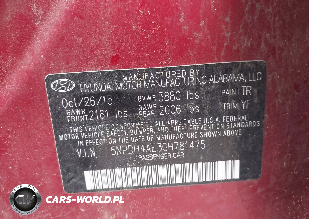 2016 Hyundai Elantra Se VIN:5NPDH4AE3GH781475 - 9