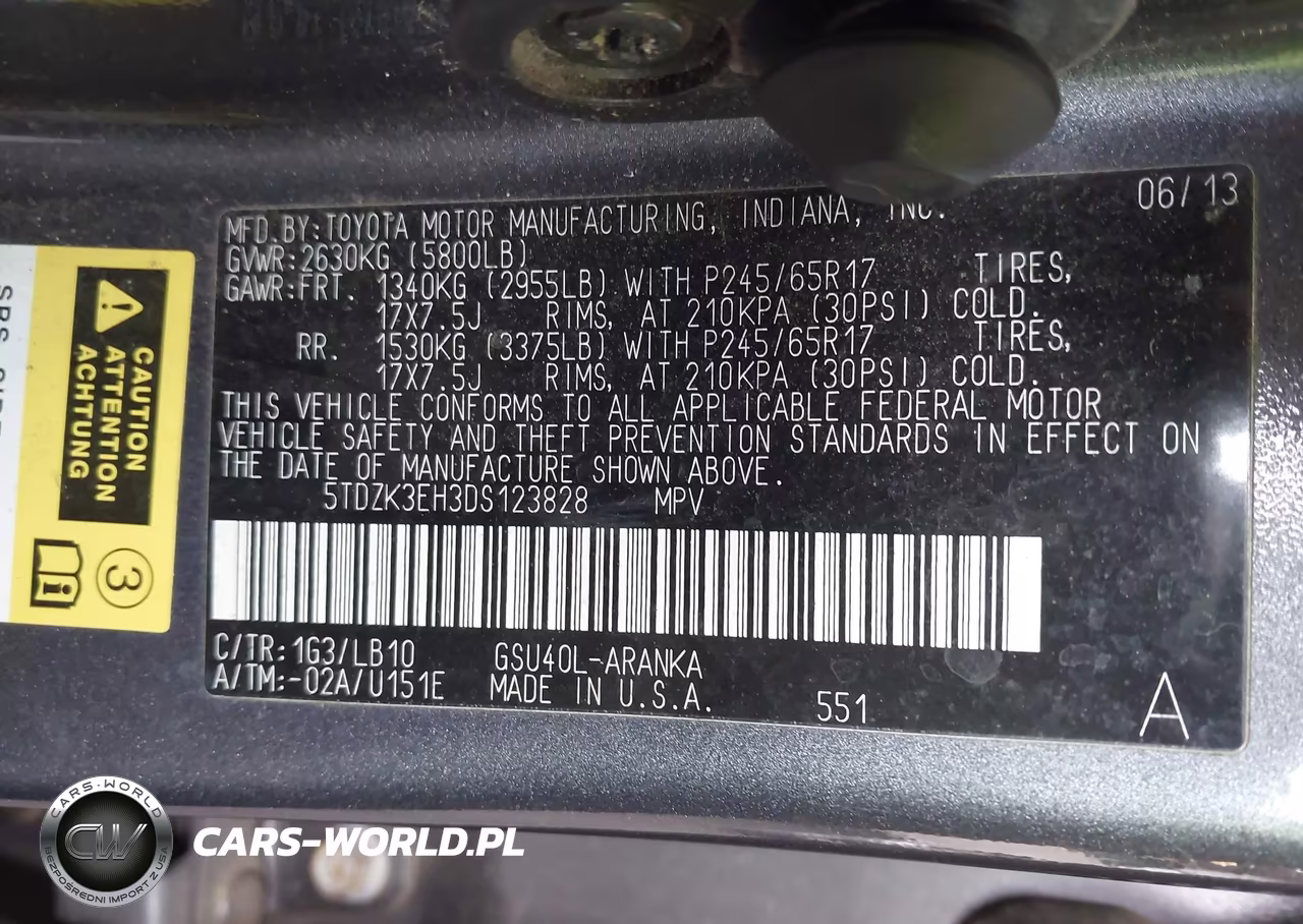 2013 Toyota Highlander Se V6 VIN:5TDZK3EH3DS123828 - 9
