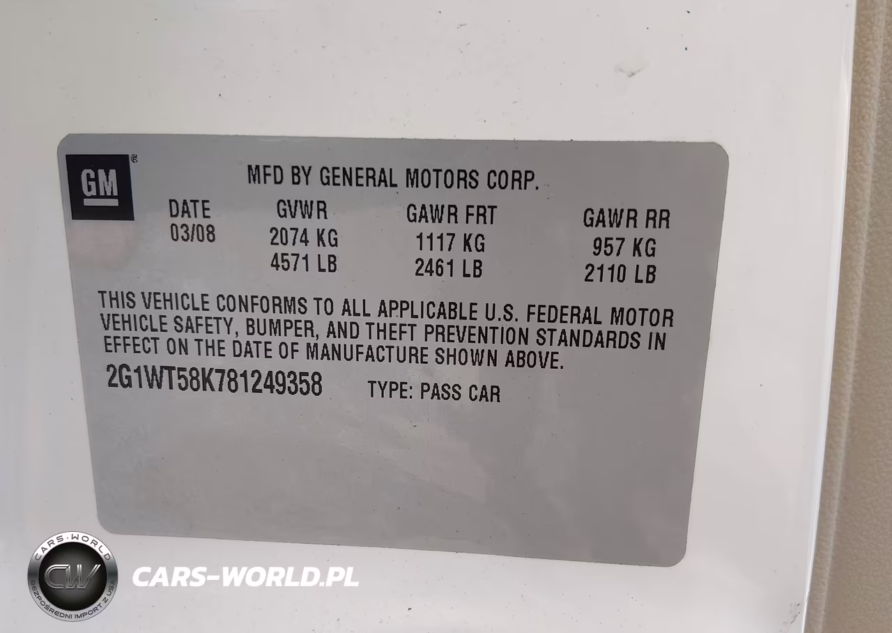 2008 Chevrolet Impala Lt VIN:2G1WT58K781249358 - 9