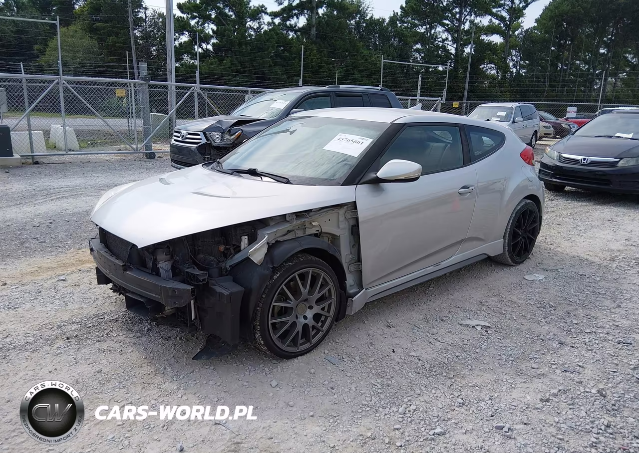 2013 Hyundai Veloster Turbo W-Blue VIN:KMHTC6AE3DU180778 - 2