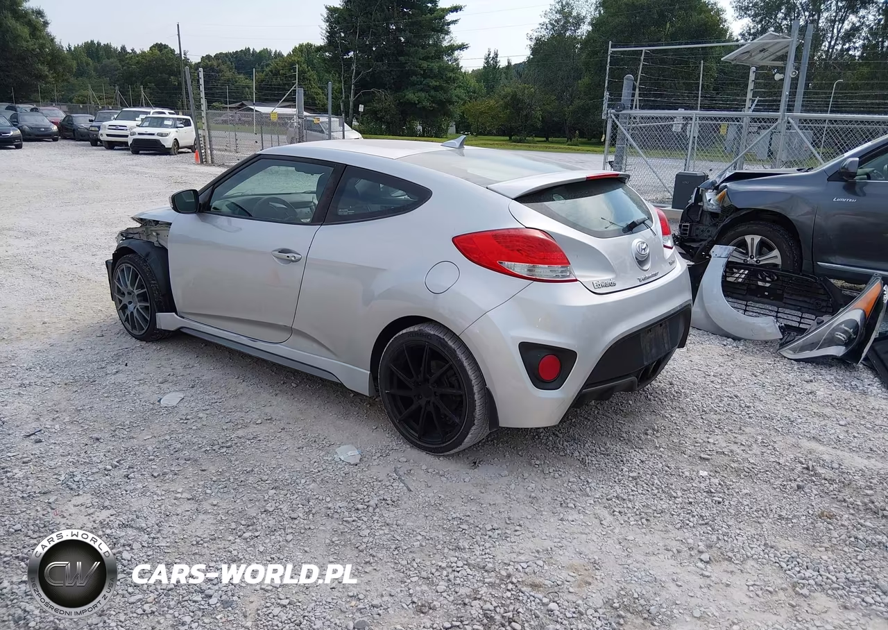 2013 Hyundai Veloster Turbo W-Blue VIN:KMHTC6AE3DU180778 - 3