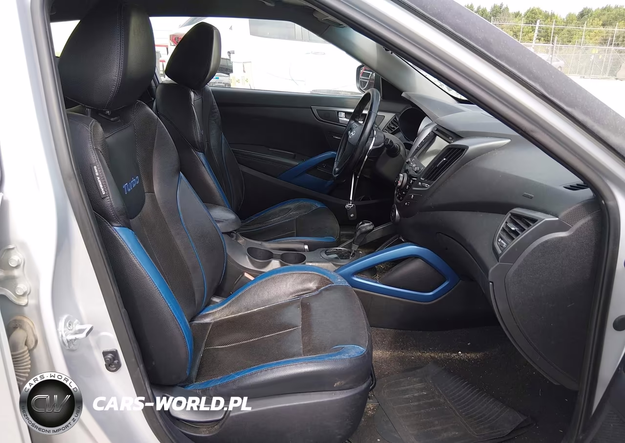 2013 Hyundai Veloster Turbo W-Blue VIN:KMHTC6AE3DU180778 - 5