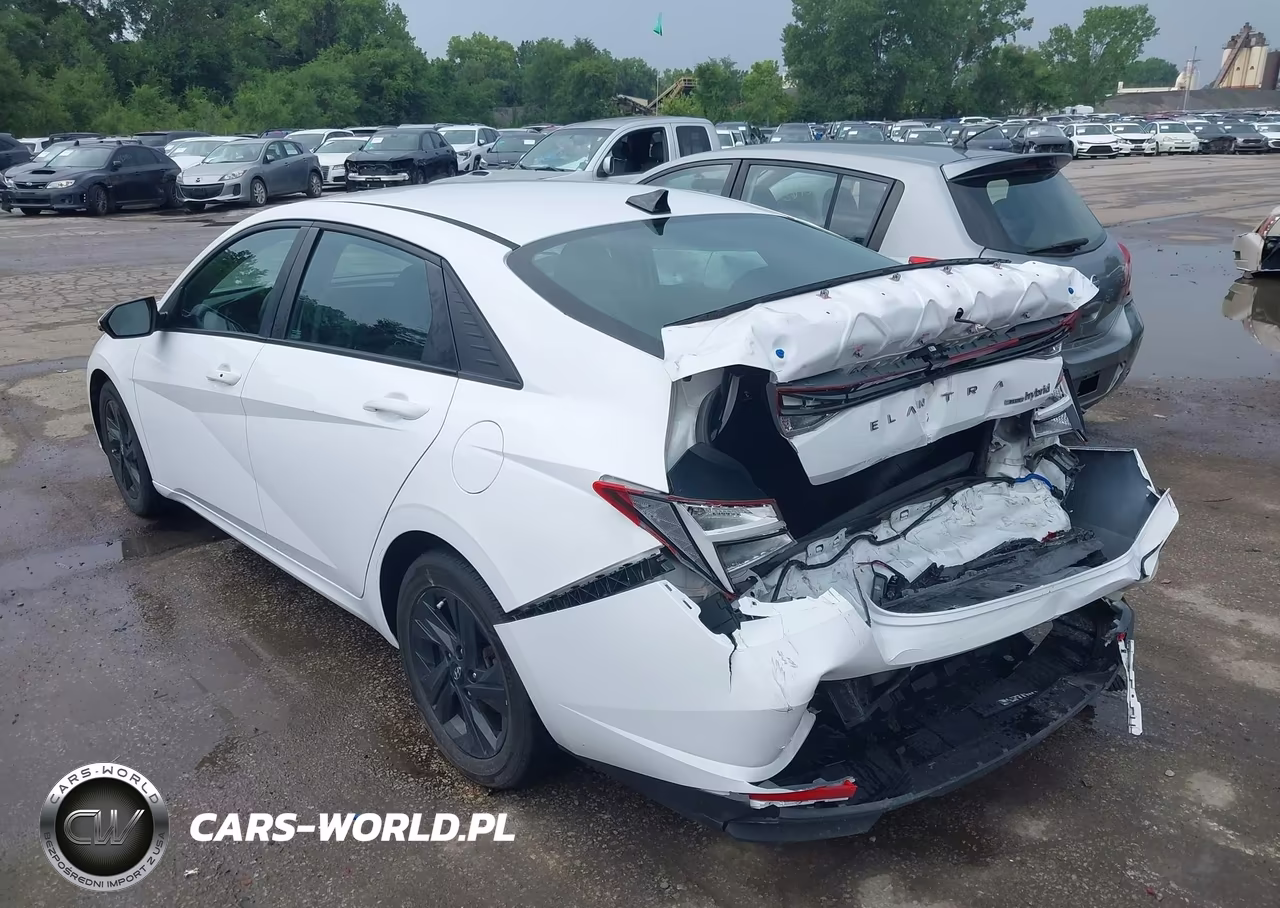 2021 Hyundai Elantra Hybrid Blue VIN:KMHLM4AJ4MU004059 - 3
