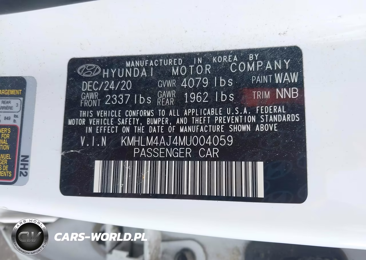 2021 Hyundai Elantra Hybrid Blue VIN:KMHLM4AJ4MU004059 - 9