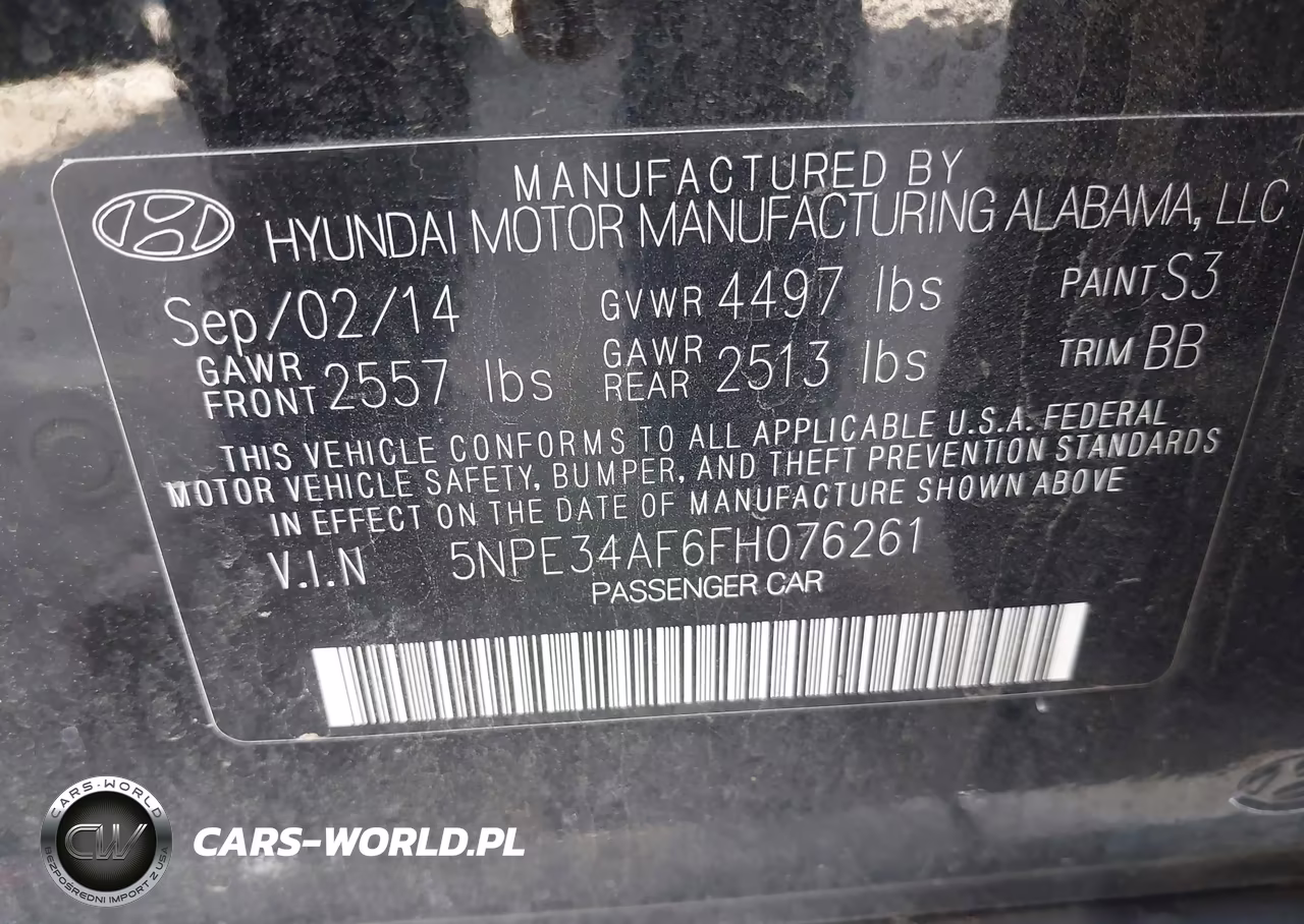 2015 Hyundai Sonata Sport VIN:5NPE34AF6FH076261 - 9