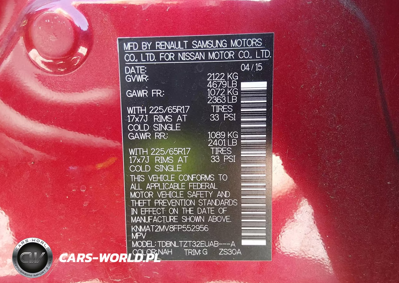 2015 Nissan Rogue Sv VIN:KNMAT2MV8FP552956 - 9