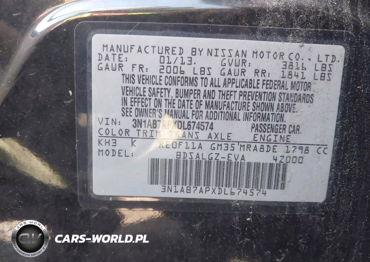 2013 Nissan Sentra Sl VIN:3N1AB7APXDL674574 - 9