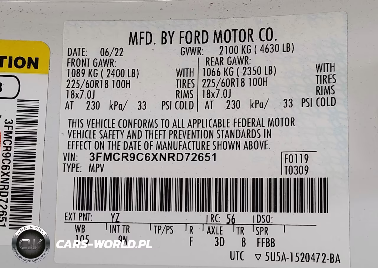 2022 Ford Bronco Sport Outer Banks VIN:3FMCR9C6XNRD72651 - 9
