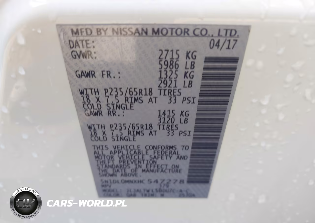 2017 Infiniti Qx60 VIN:5N1DL0MNXHC547278 - 9