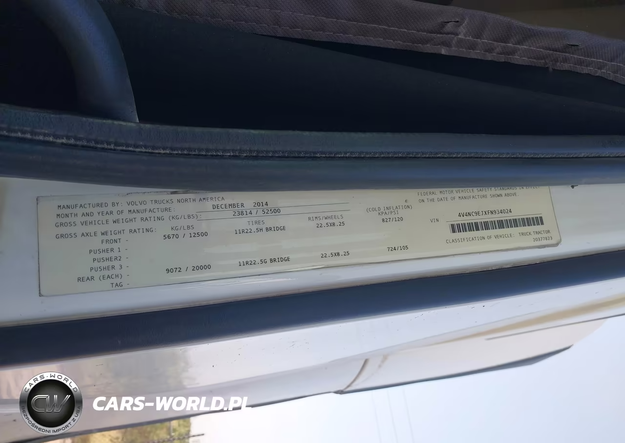 2015 Volvo Vn VIN:4V4NC9EJXFN934024 - 8
