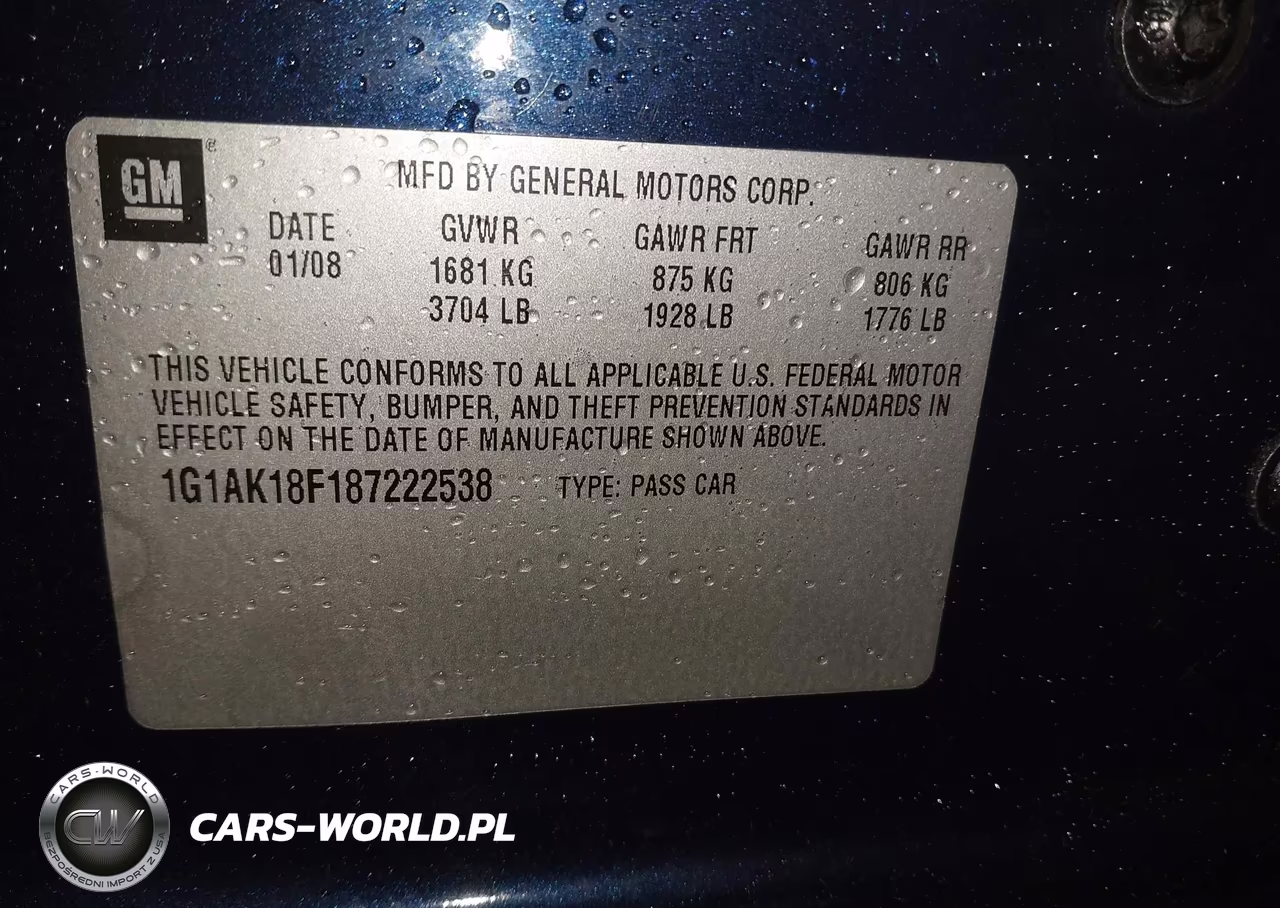 2008 Chevrolet Cobalt Ls VIN:1G1AK18F187222538 - 9