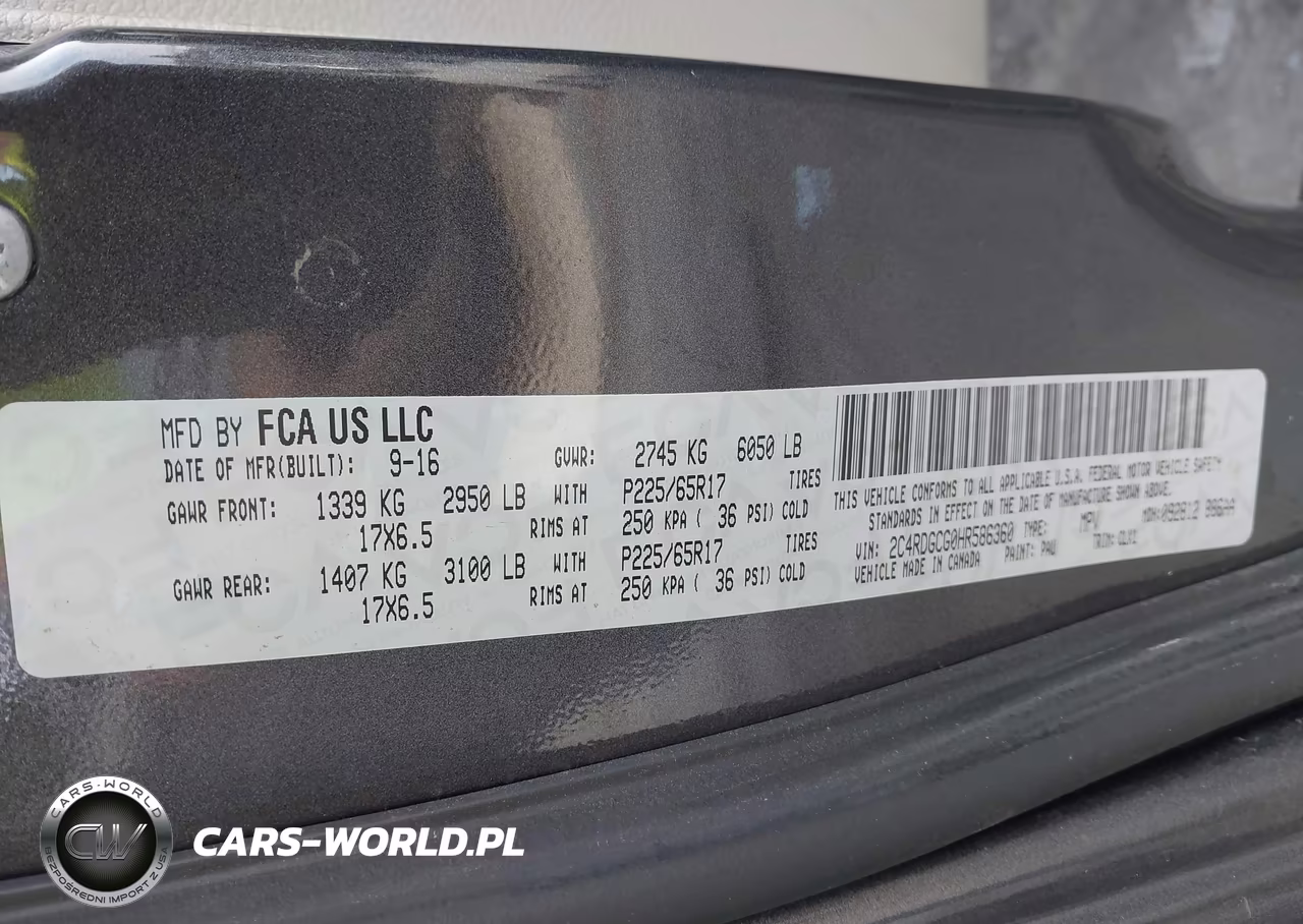 2017 Dodge Grand Caravan Sxt VIN:2C4RDGCG0HR586360 - 9