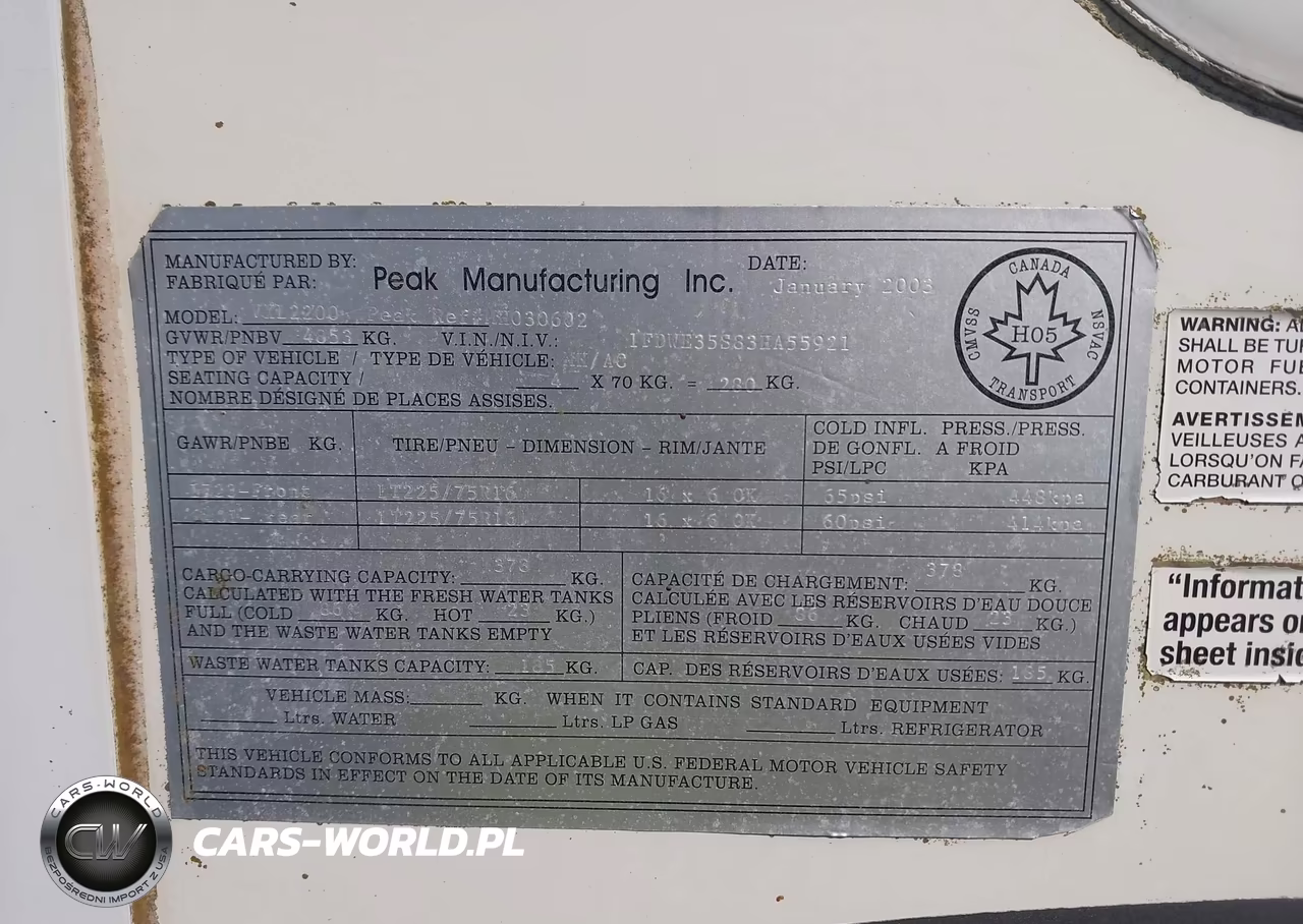 2003 Ford E-350 Cutaway Standard VIN:1FDWE35S83HA55921 - 8