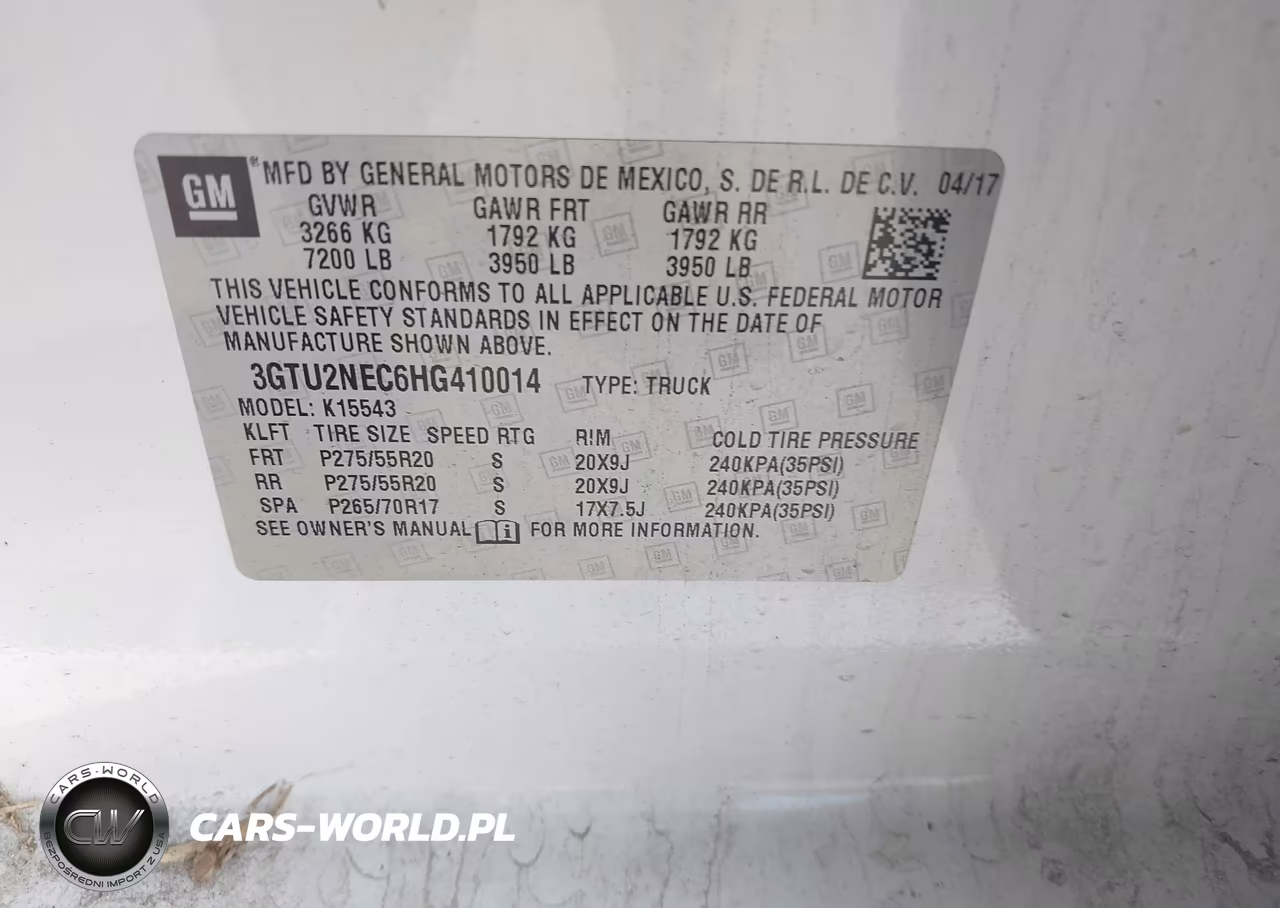 2017 GMC Sierra 1500 Slt VIN:3GTU2NEC6HG410014 - 9