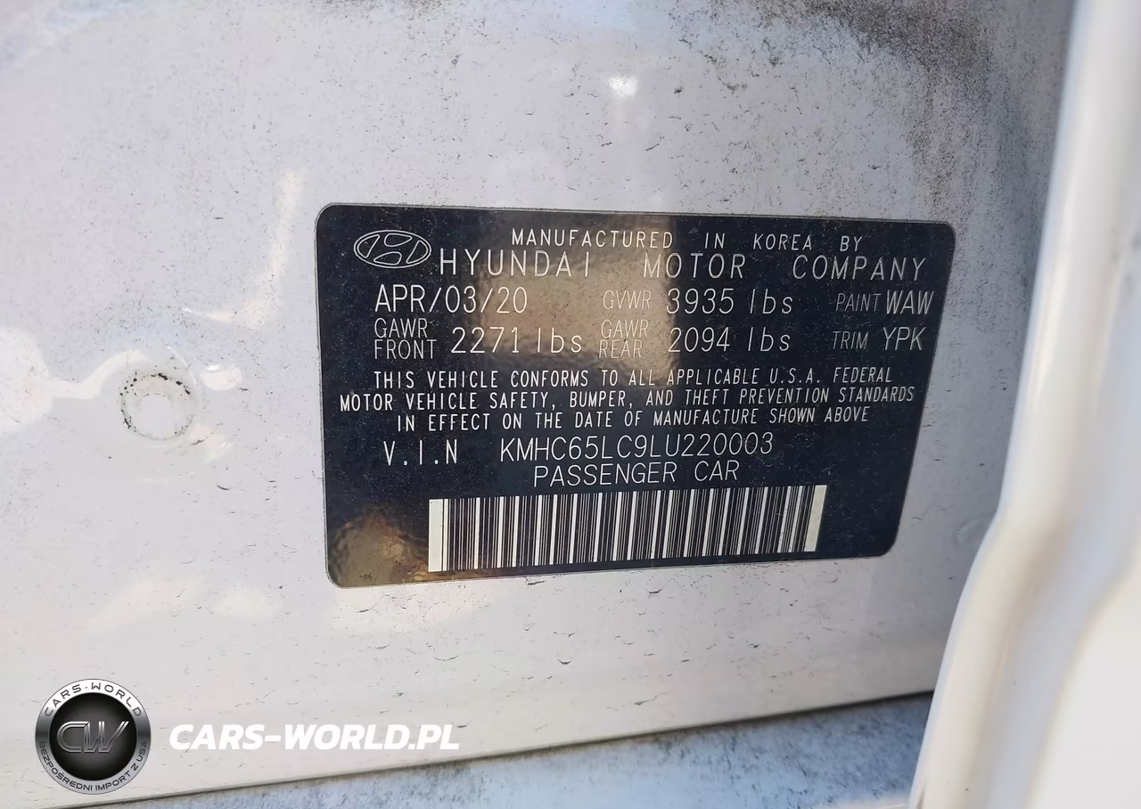 2020 Hyundai Ioniq Hybrid Blue VIN:KMHC65LC9LU220003 - 9