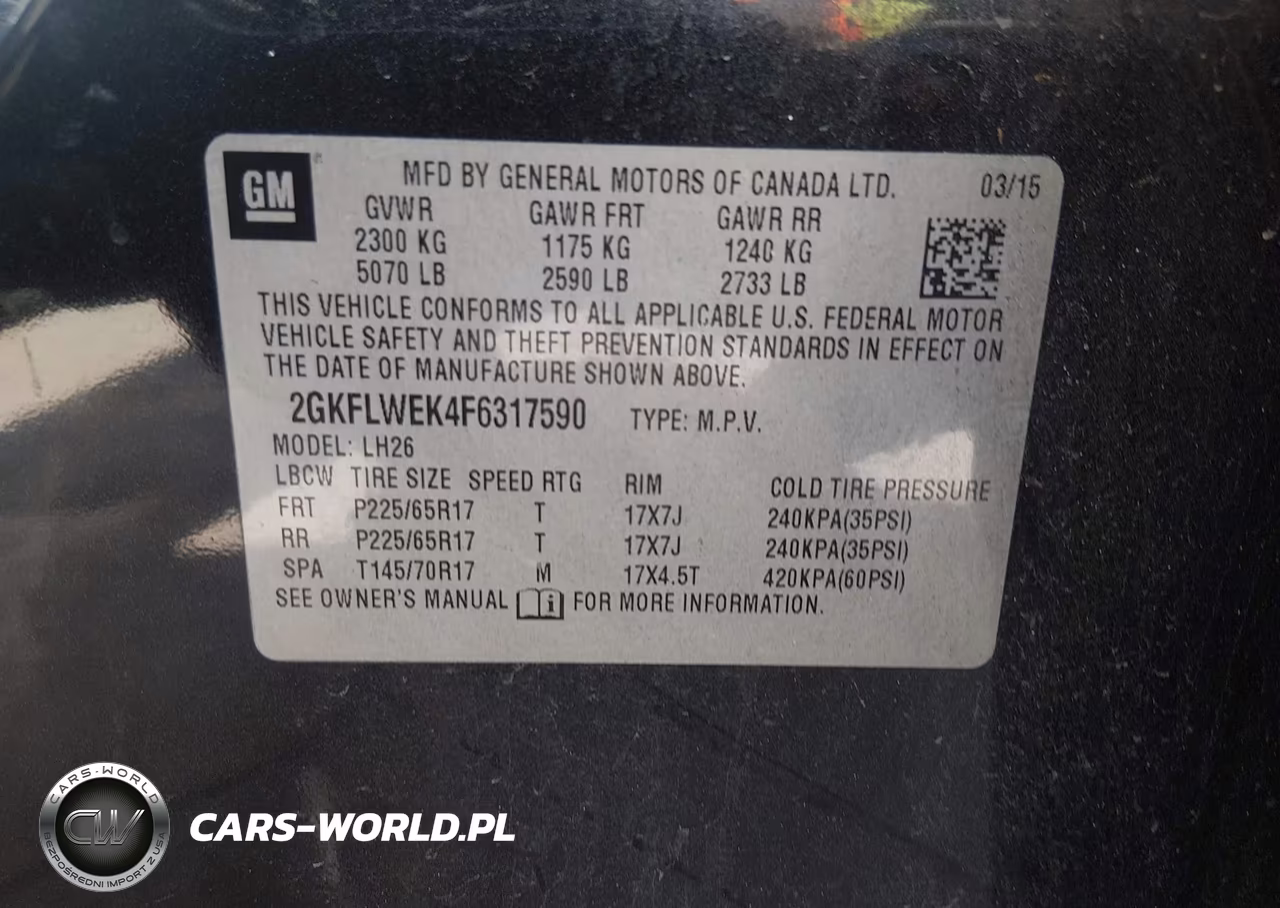 2015 GMC Terrain Sle-2 VIN:2GKFLWEK4F6317590 - 9