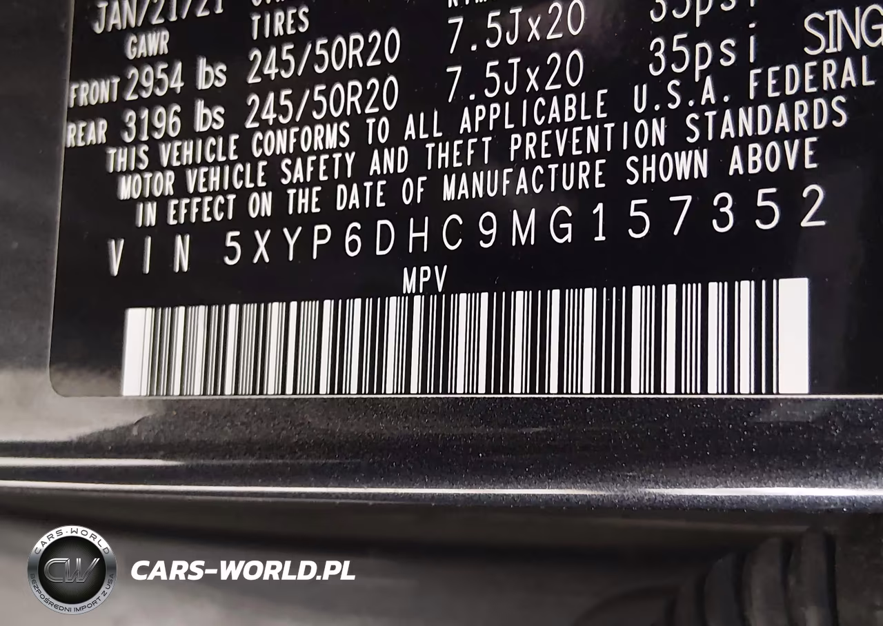 2021 Kia Telluride S VIN:5XYP6DHC9MG157352 - 9