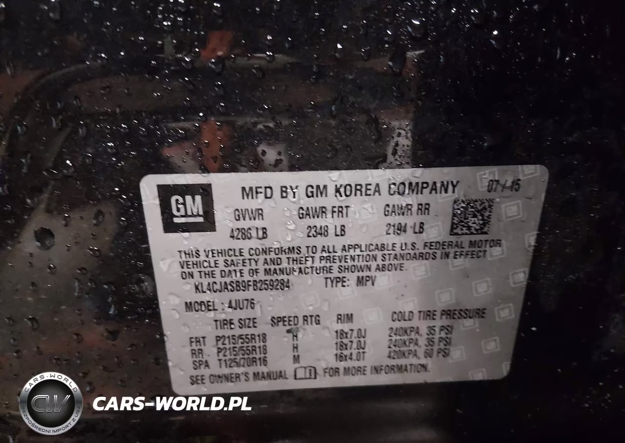 2015 Buick Encore VIN:KL4CJASB9FB259284 - 9