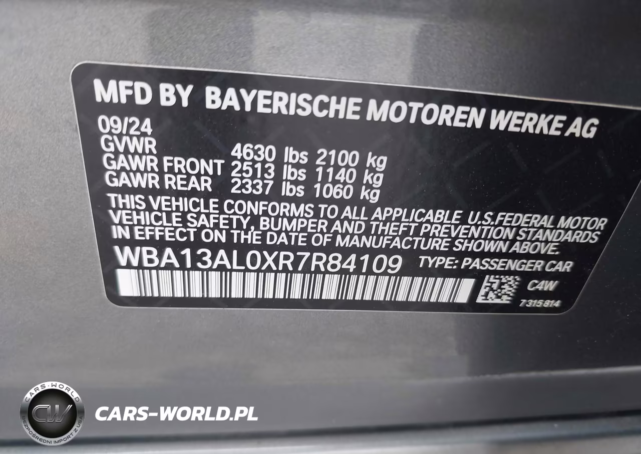 2024 BMW M235 Gran Coupe I xDrive VIN:WBA13AL0XR7R84109 - 9