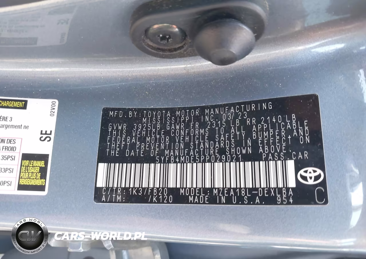 2023 Toyota Corolla Le VIN:5YFB4MDE5PP029021 - 9