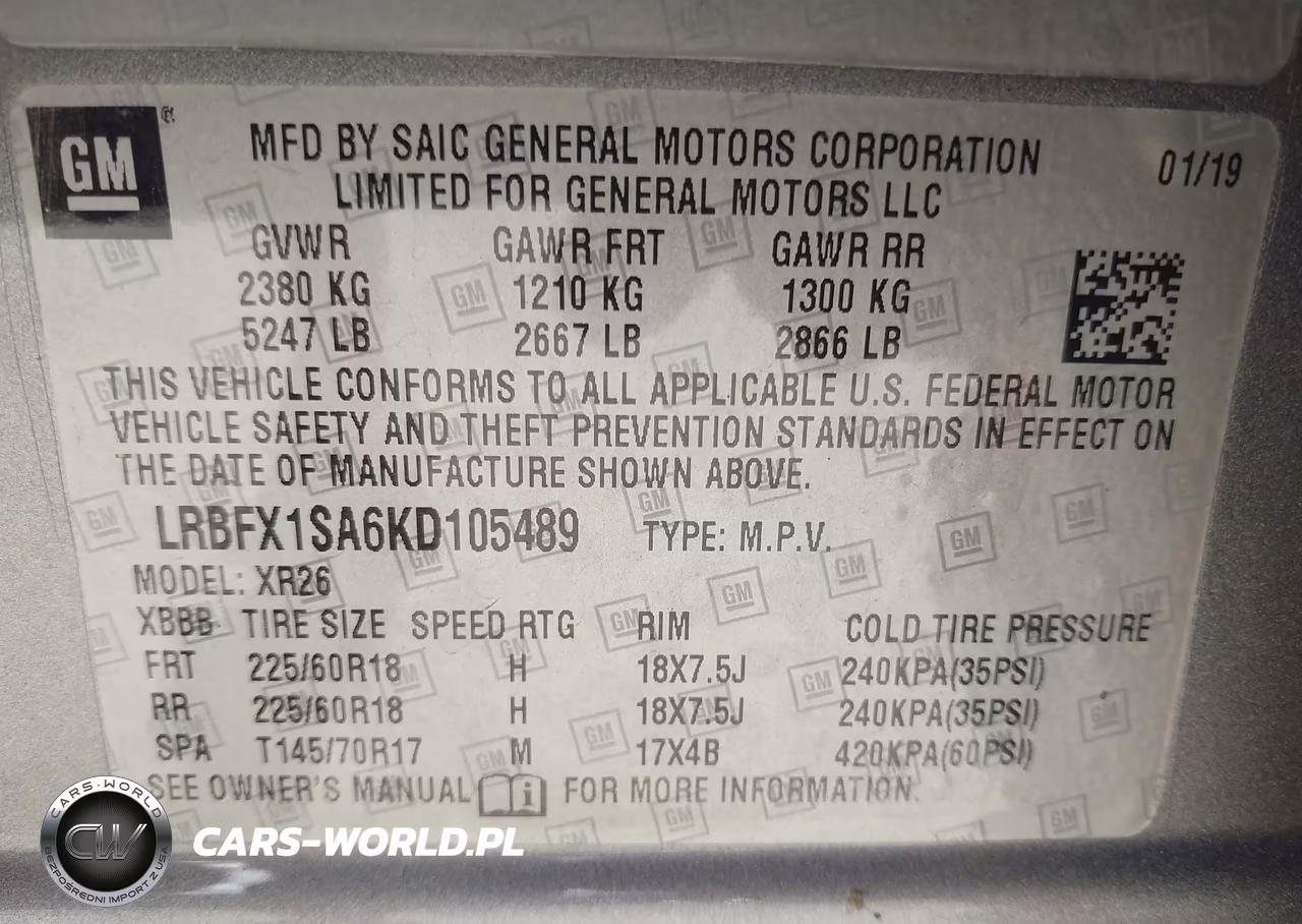 2019 Buick Envision Awd Preferred VIN:LRBFX1SA6KD105489 - 9