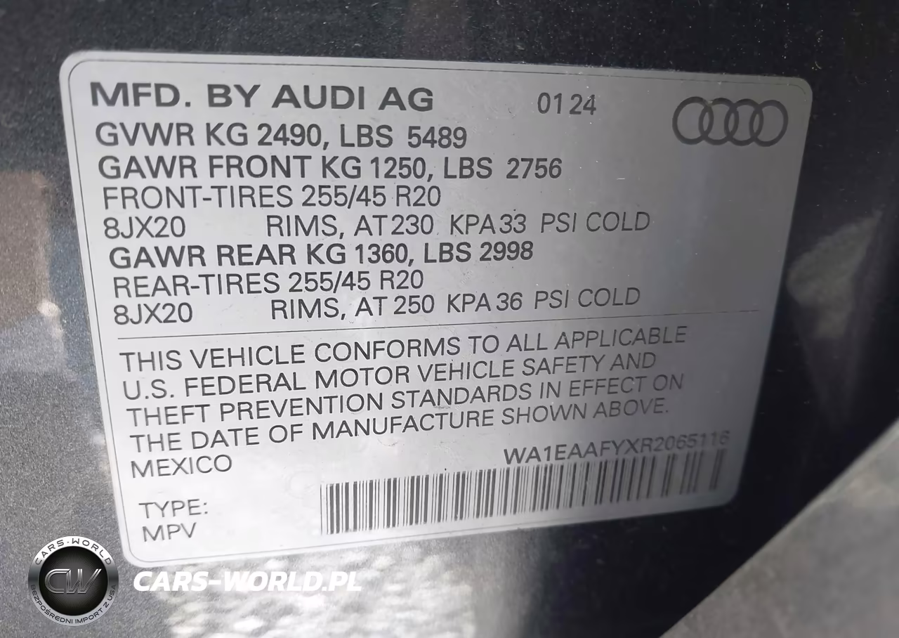 2024 Audi Q5 Premium Plus 45 Tfsi S Line Quattro VIN:WA1EAAFYXR2065116 - 9