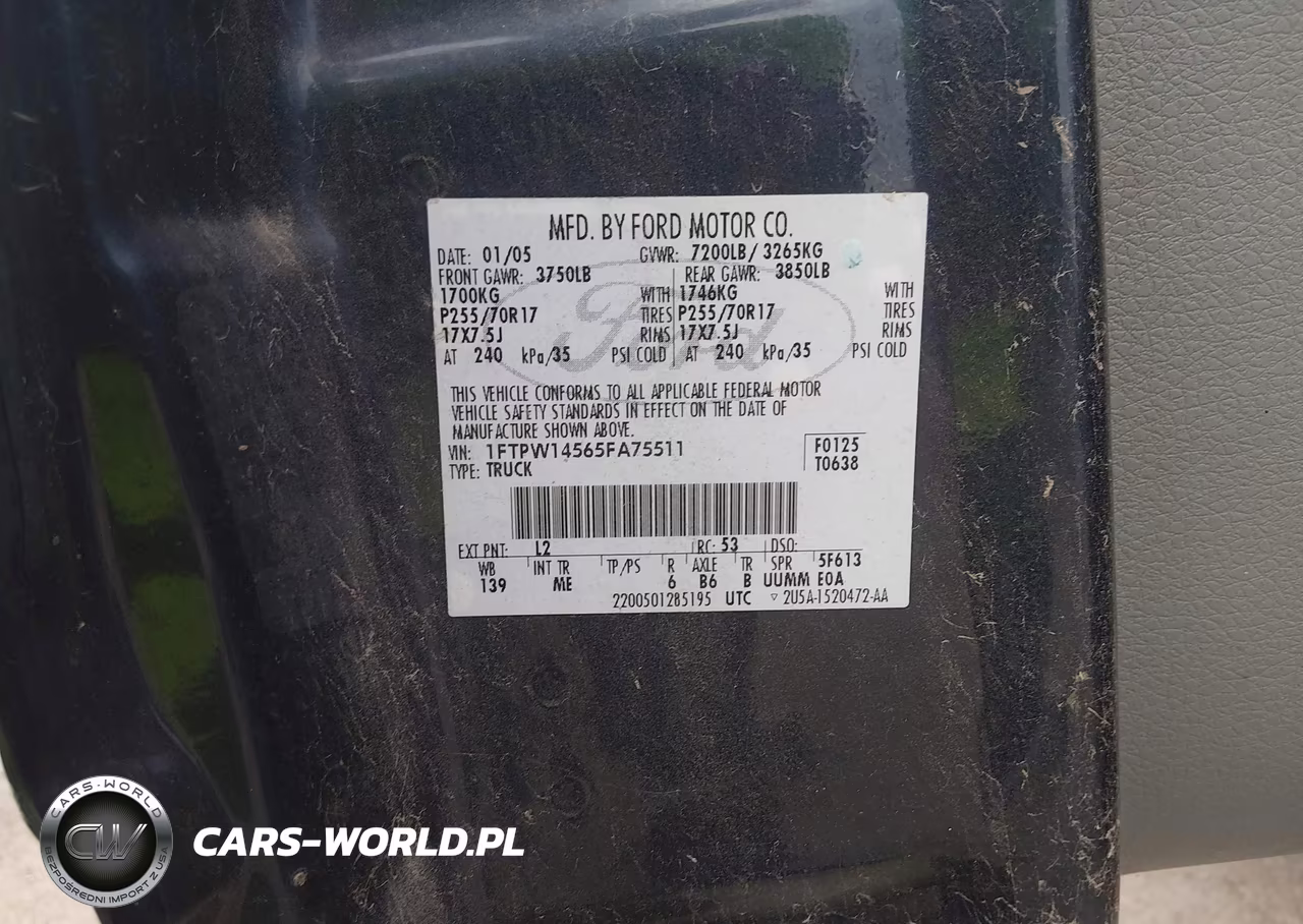 2005 Ford F-150 Fx4-Lariat-Xlt VIN:1FTPW14565FA75511 - 9