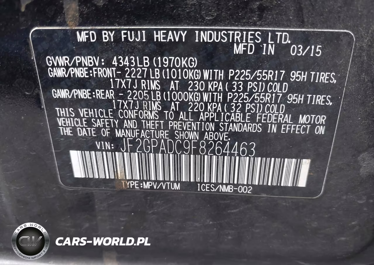 2015 Subaru Xv Crosstrek 2.0I Premium VIN:JF2GPADC9F8264463 - 9