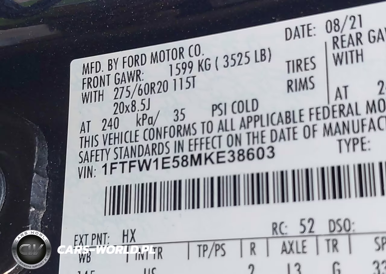 2021 Ford F-150 Xlt VIN:1FTFW1E58MKE38603 - 9
