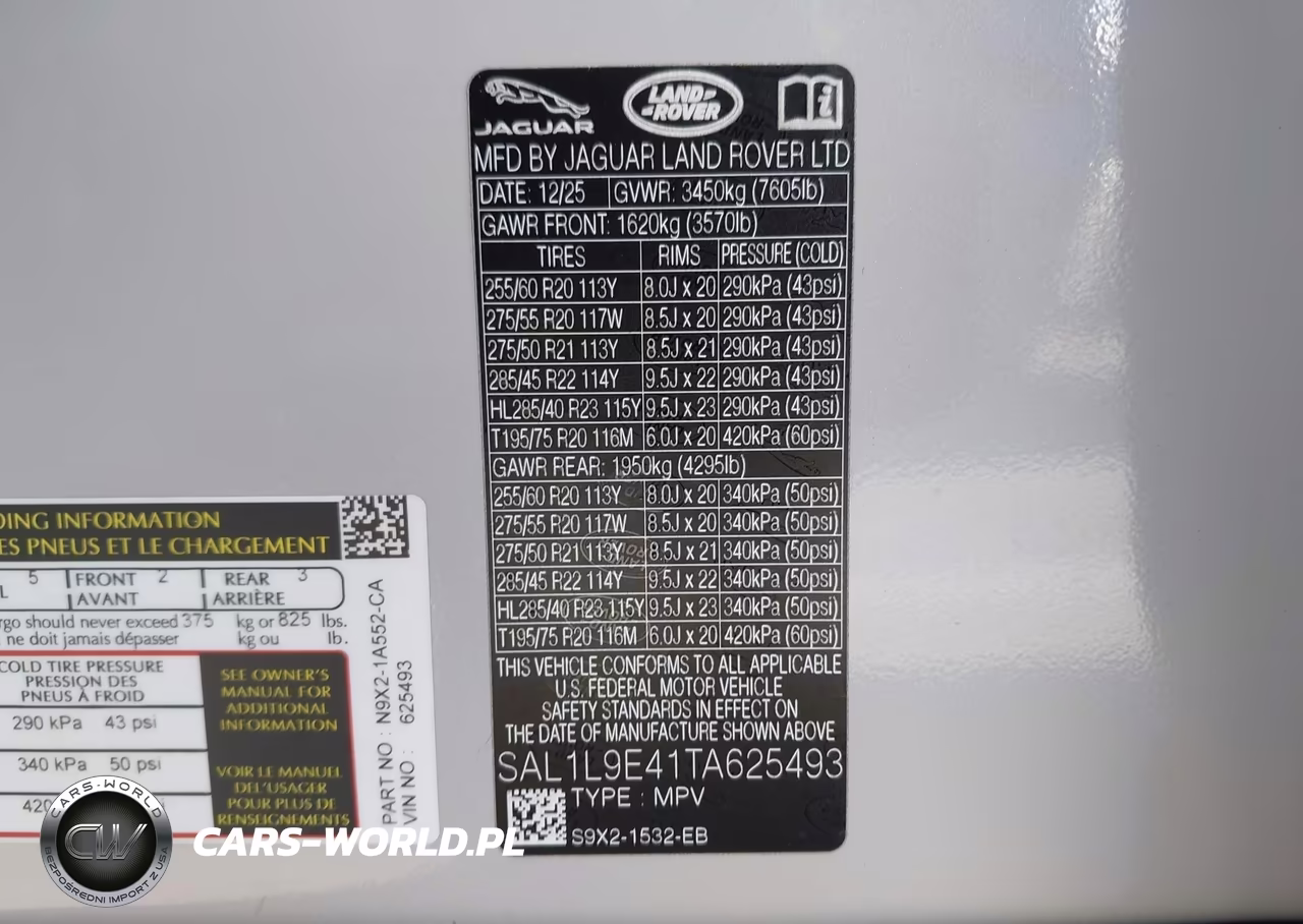 2026 Land Rover Range Rover Sport P460E Dynamic Se VIN:SAL1L9E41TA625493 - 9
