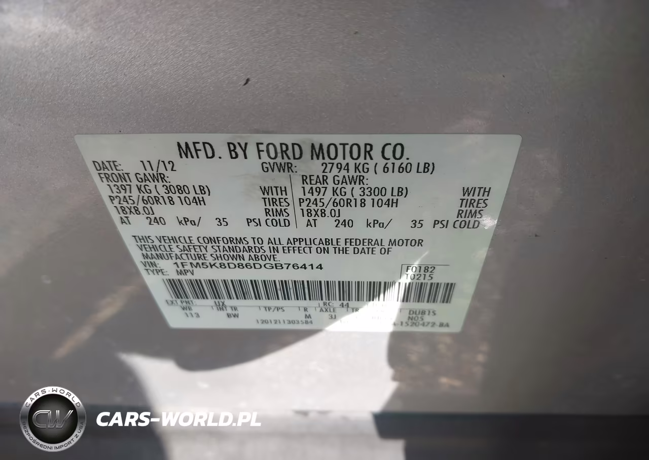 2013 Ford Explorer Xlt VIN:1FM5K8D86DGB76414 - 9