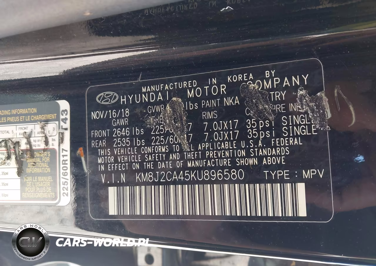 2019 Hyundai Tucson Se VIN:KM8J2CA45KU896580 - 9