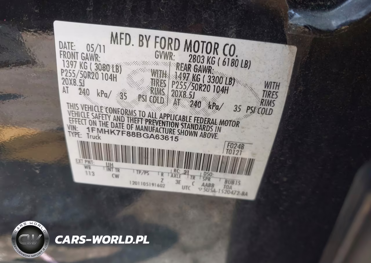 2011 Ford Explorer Limited VIN:1FMHK7F88BGA63615 - 9