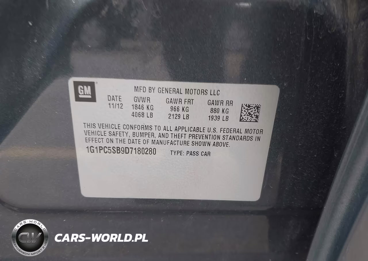 2013 Chevrolet Cruze 1Lt Auto VIN:1G1PC5SB9D7180280 - 9