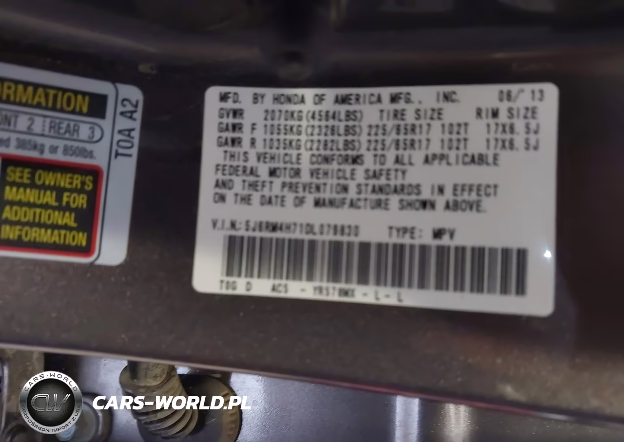 2013 Honda Cr-V Ex-L VIN:5J6RM4H71DL079830 - 9