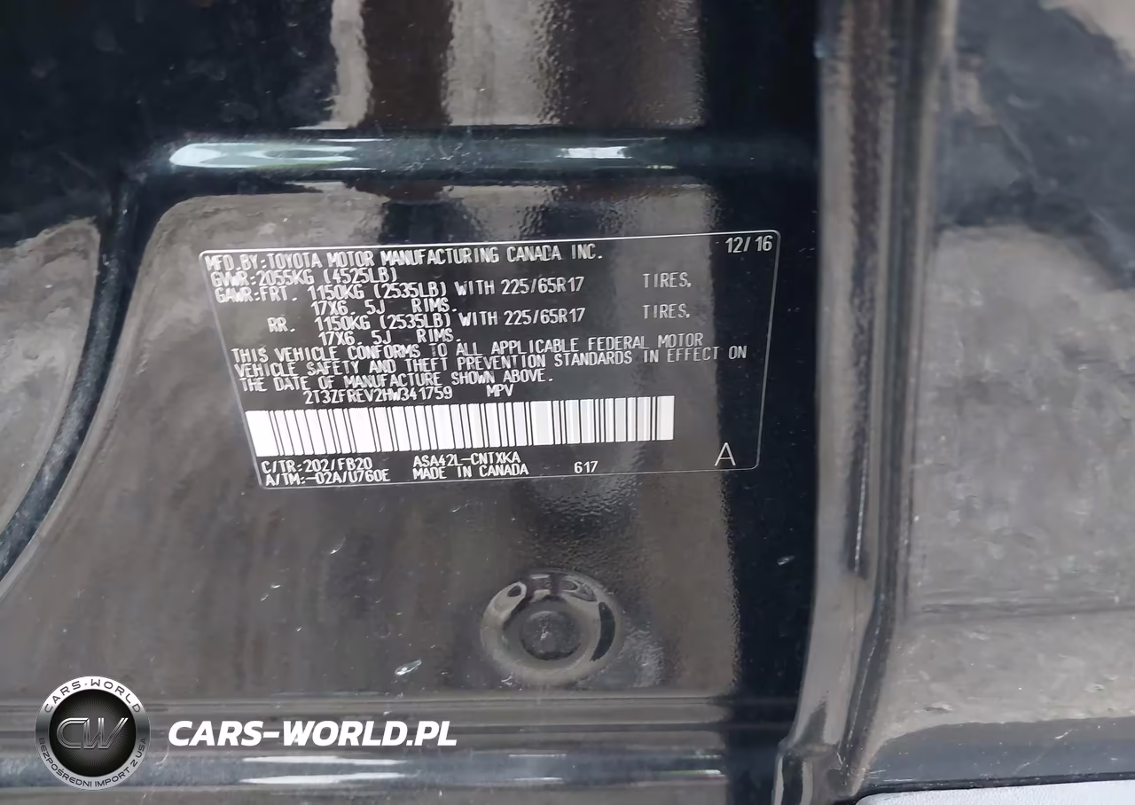 2017 Toyota Rav4 Le VIN:2T3ZFREV2HW341759 - 9