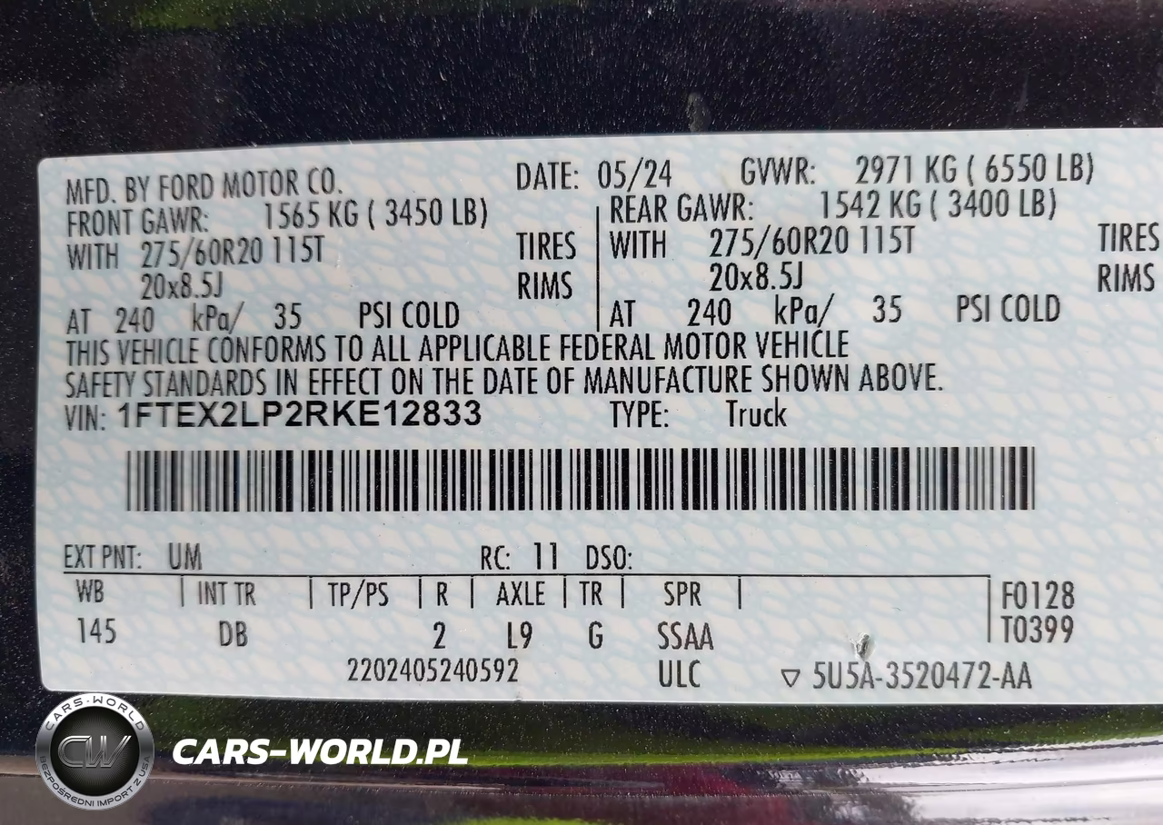 2024 Ford F-150 Stx VIN:1FTEX2LP2RKE12833 - 9