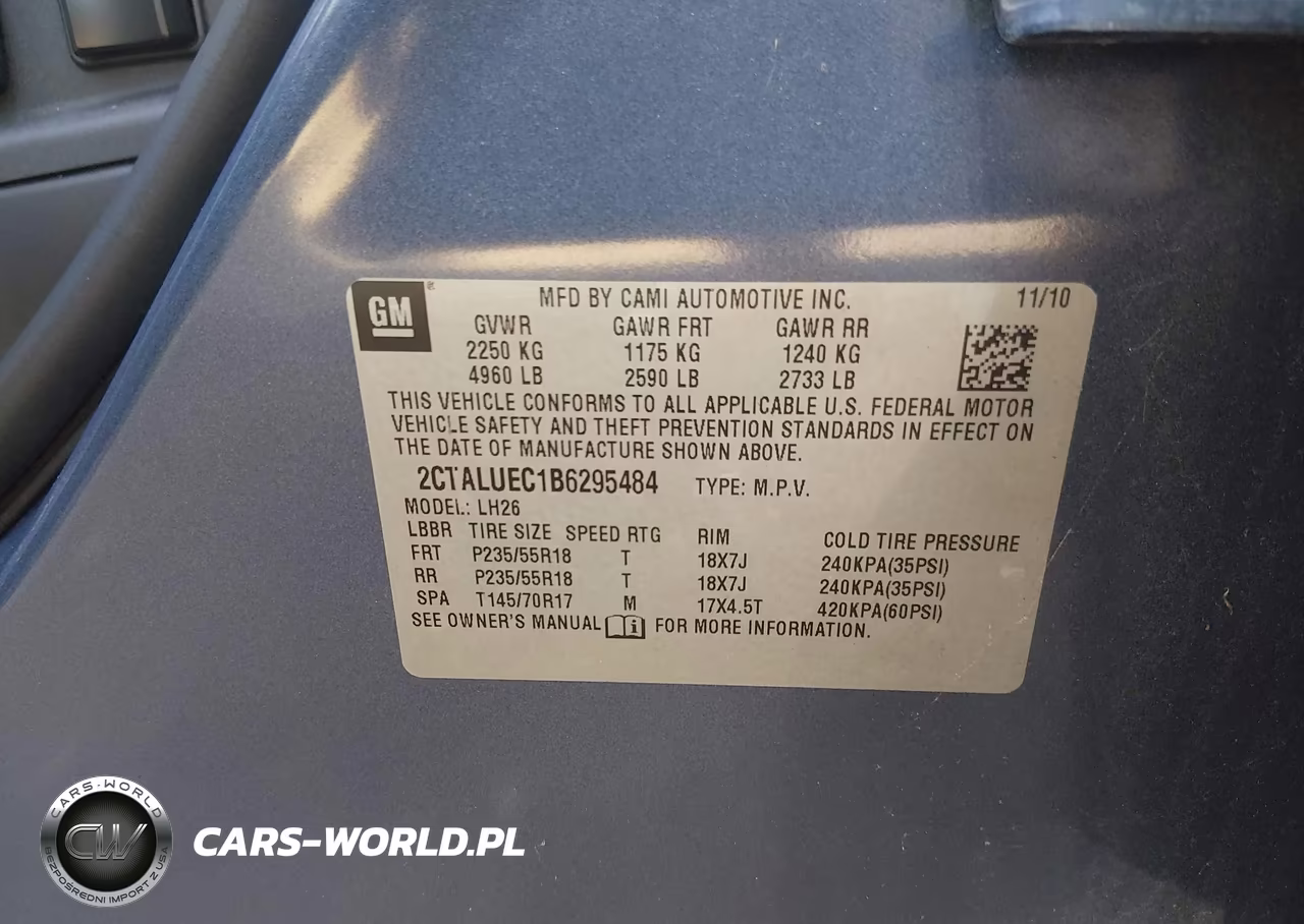 2011 GMC Terrain Slt-1 VIN:2CTALUEC1B6295484 - 9