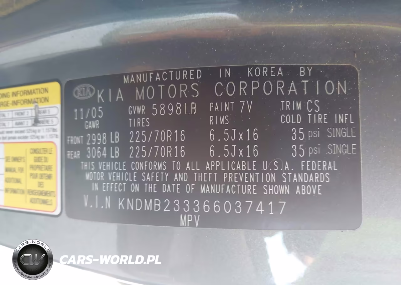 2006 Kia Sedona Ex-Lx VIN:KNDMB233366037417 - 9