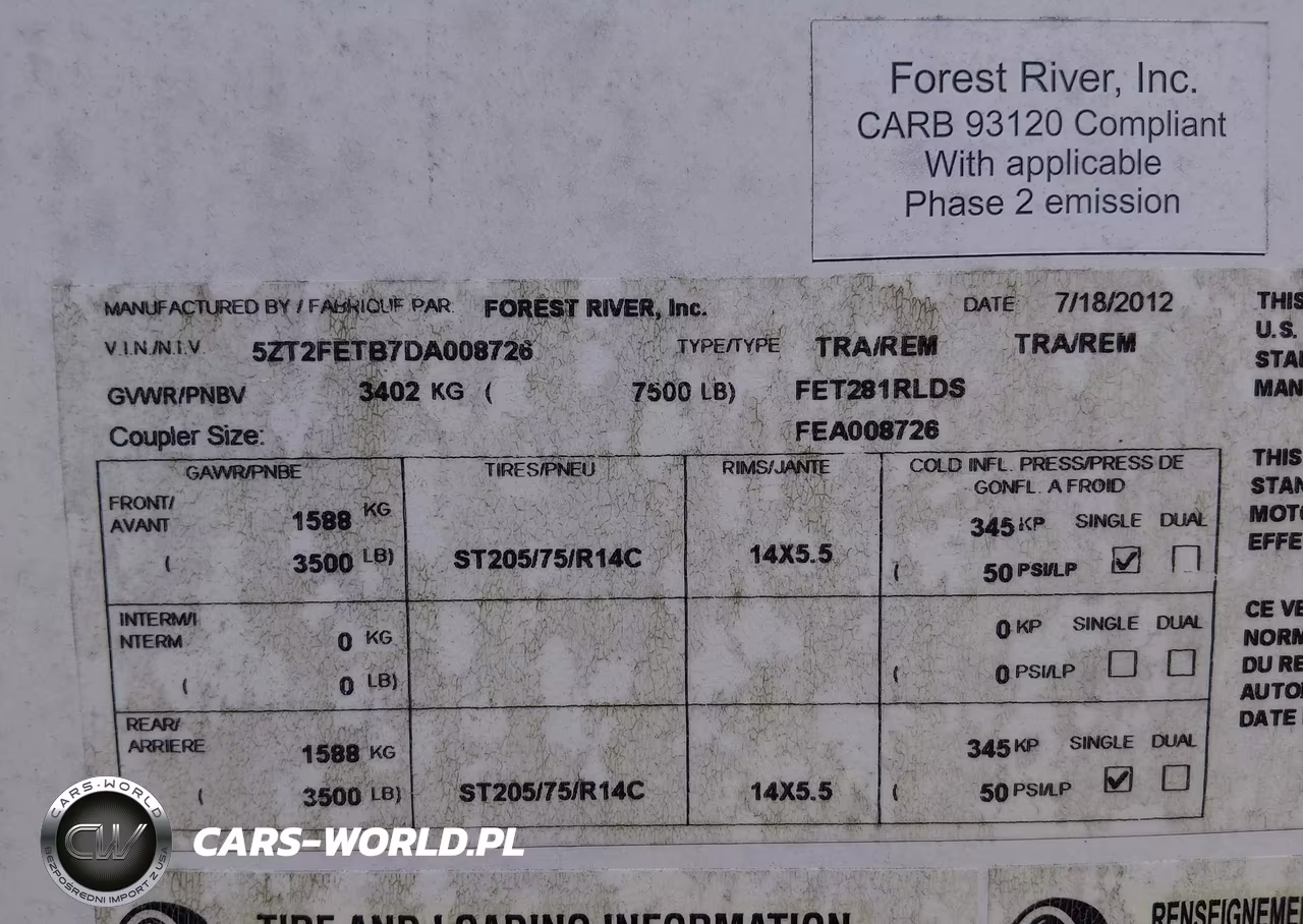 2013 Forest River Travel Trlr VIN:5ZT2FETB7DA008726 - 9