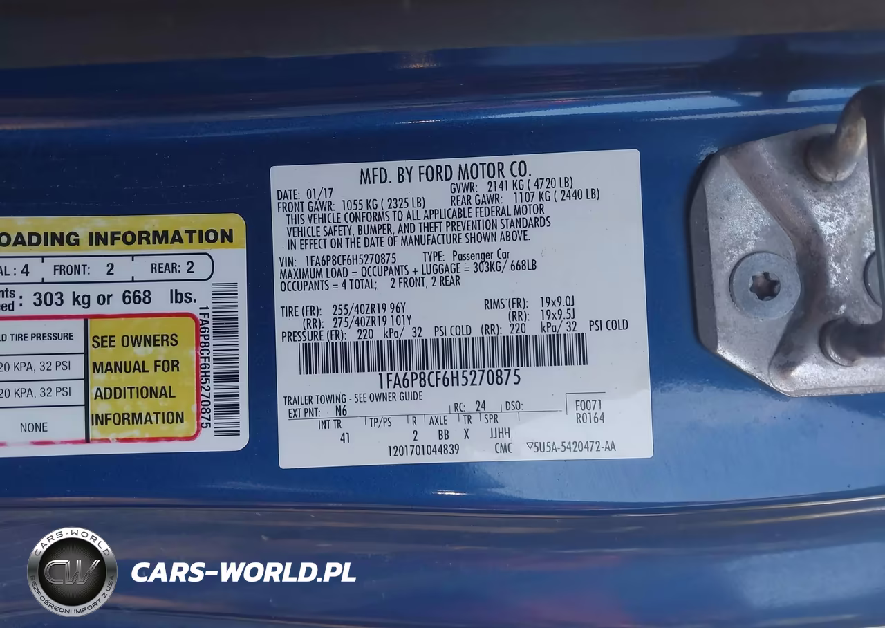 2017 Ford Mustang Gt Premium VIN:1FA6P8CF6H5270875 - 9