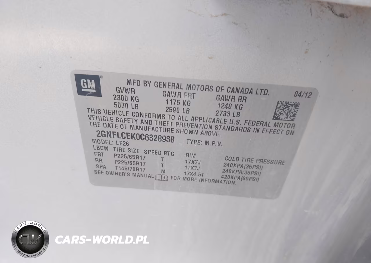 2012 Chevrolet Equinox Ls VIN:2GNFLCEK0C6328938 - 9