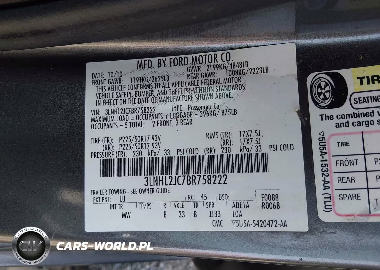 2011 Lincoln Mkz VIN:3LNHL2JC7BR758222 - 9